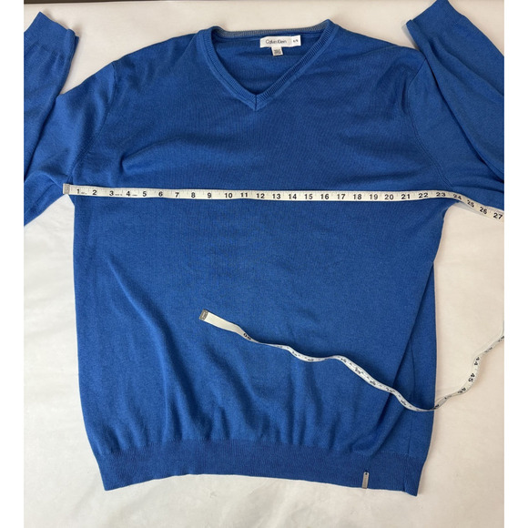 Calvin Klein Sweater Blue Preppy Cotton Modal XL - Picture 5 of 8